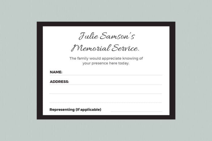 attendance card template style 10