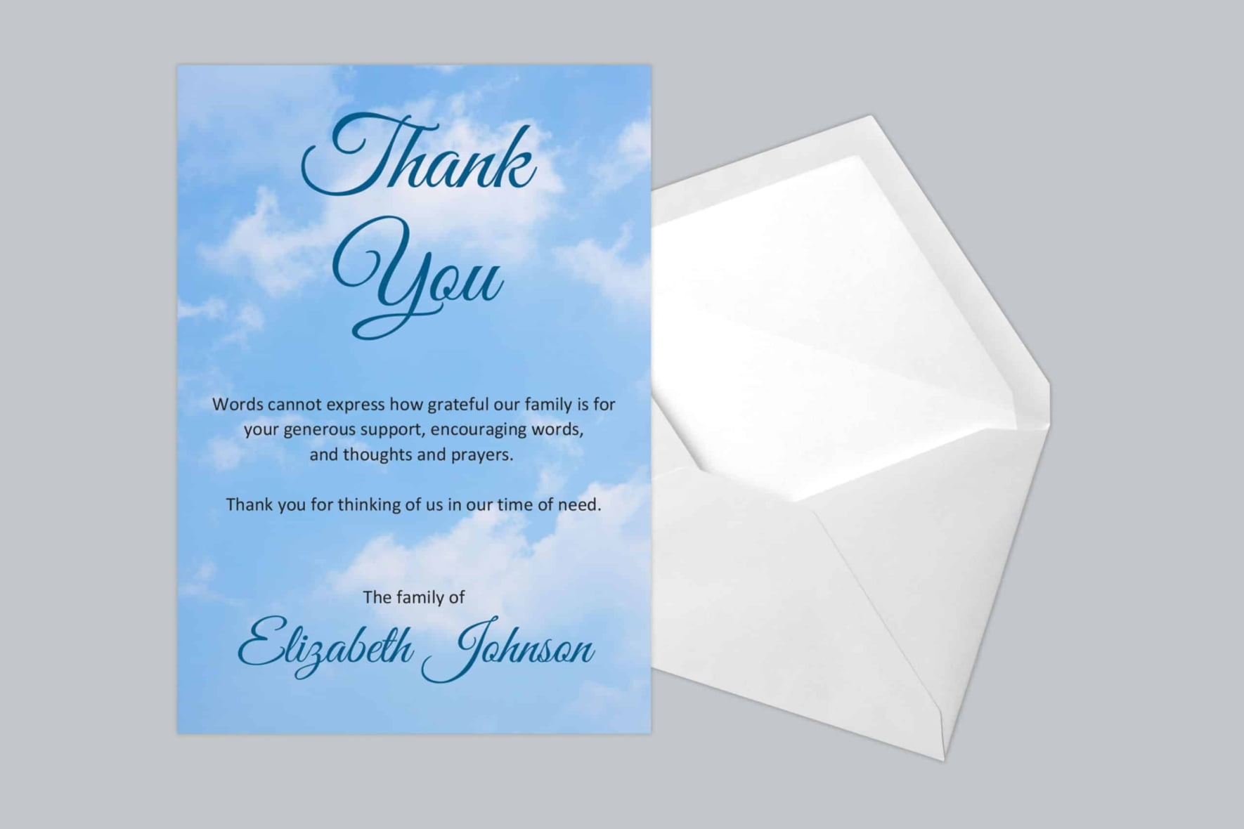 Funeral Thank You Card Style 11