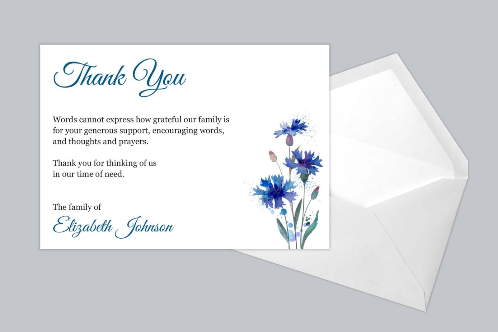 Funeral Thank You Card Style 16