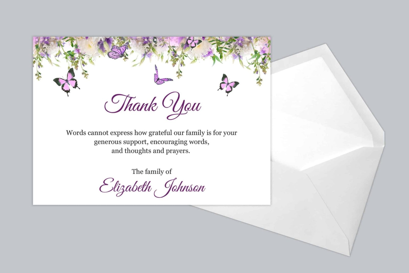 Funeral Thank You Card Style 22